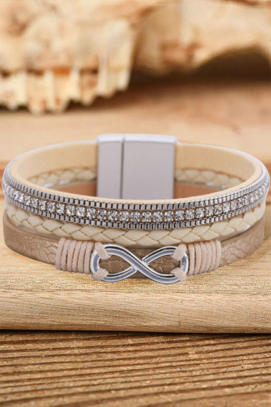 Bracelet , Infinity Rhinestone, Magnetic Clasp