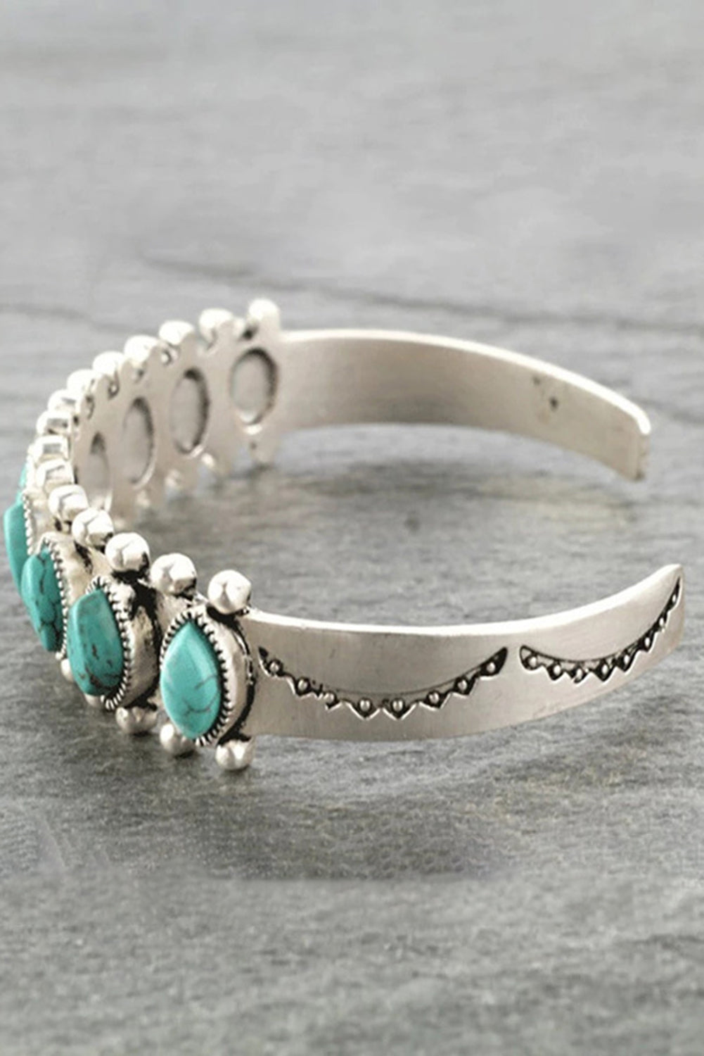 Bracelet, Turquoise, Boho, Beaded Open Bracelet